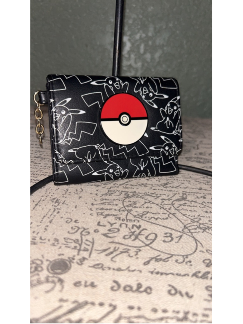 Pikachu Wallet One Size Black White